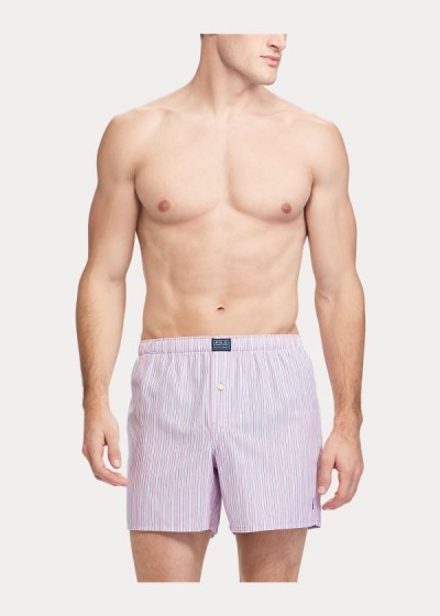 Boxer Polo Ralph Lauren Hombre Rosas / Rayas - Striped Woven - YAZEG3805